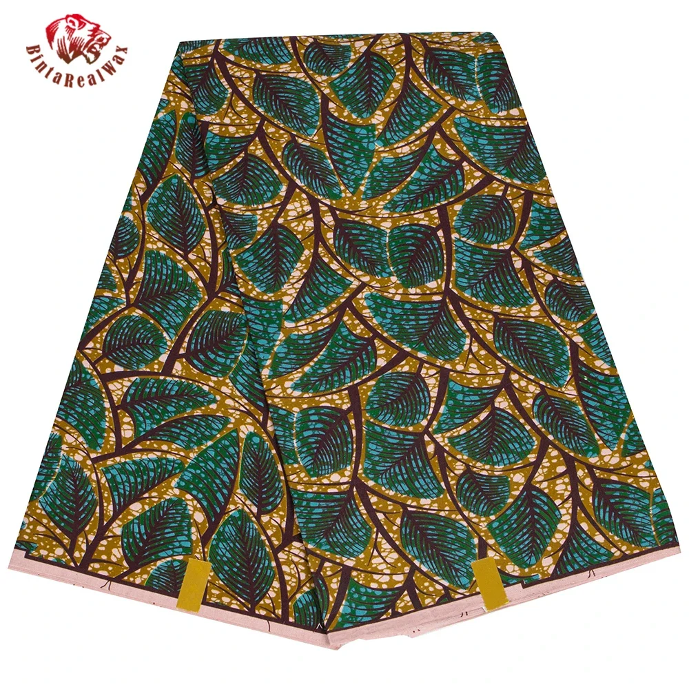 Sewing Batik - Ткань с Африканским принтом листьев из