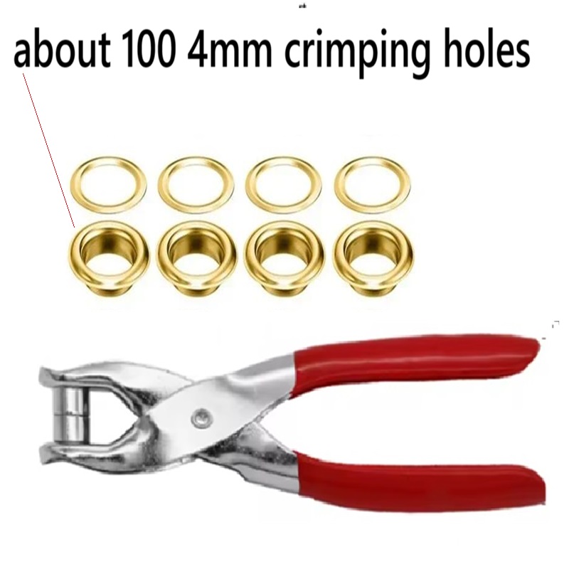 Snap Button Plier - 100 комплектов зубцов, 4 мм, пряжки,