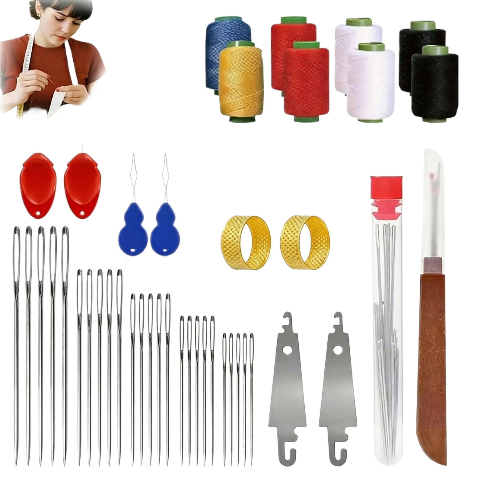 Набор из 43 швейных игл с боль – обзор и цена Sewing Repair